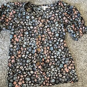 Lauren Conrad Floral Button Down Blouse